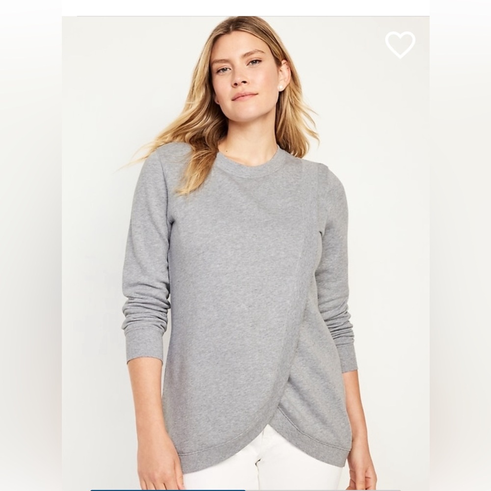 OLD NAVY CROSS FRONT NURSING / MATERNITY SWEATSHIRT
